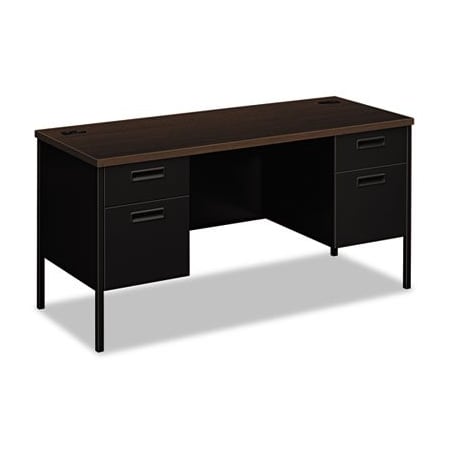 Hon HON, METRO SERIES KNEESPACE CREDENZA, 60W X 24D X 29.5H, MOCHA/BLACK P3231MOP